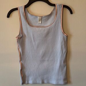 Banana Republic Light Blue Tank with Coral Accents